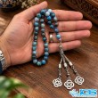 تسبیح آپاتیت آبی ۳۳ تایی | انگیزه و تمرکز