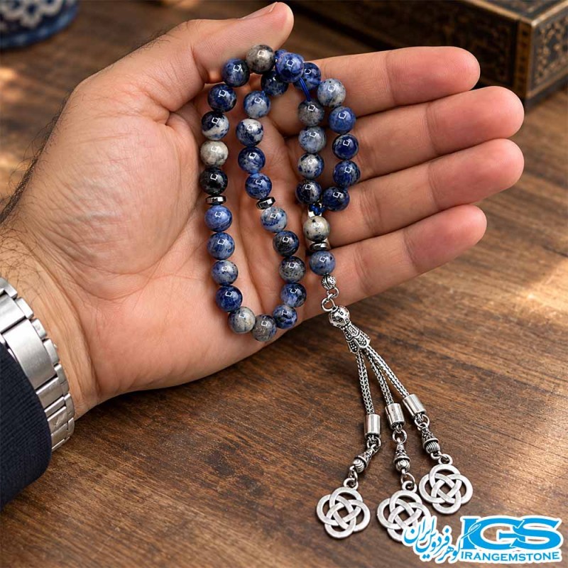 تسبیح سنگ سودالیت 33 دانه