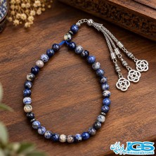 تسبیح سنگ سودالیت 33 دانه