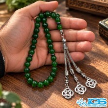 تسبیح یشم سبز اصل 33 دانه‌ای | آرامش، انرژی مثبت