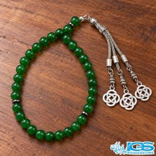 تسبیح یشم سبز گرید A اصل مناسب هدیه و استفاده روزمره