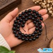 ریسه تورمالین سیاه گرید A سایز ۸ میلی‌متر | محافظت و ثبات