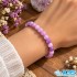 دستبند سنگ آمیتیست یاسی طبیعی