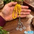 تسبیح عقیق زرد شرف الشمس ۳۳ تایی اصل