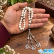 تسبیح مون استون ۳۳ تایی اصل | سنگ آرزوها و نماد آرامش