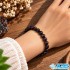 دستبند گارنت لعل سرخ گرید B اصل کشی با نماد عشق و انرژی