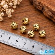 خرج‌کار گوی استیل تراش‌دار طلایی سایز 8 | مناسب ساخت دستبند و زیورآلات