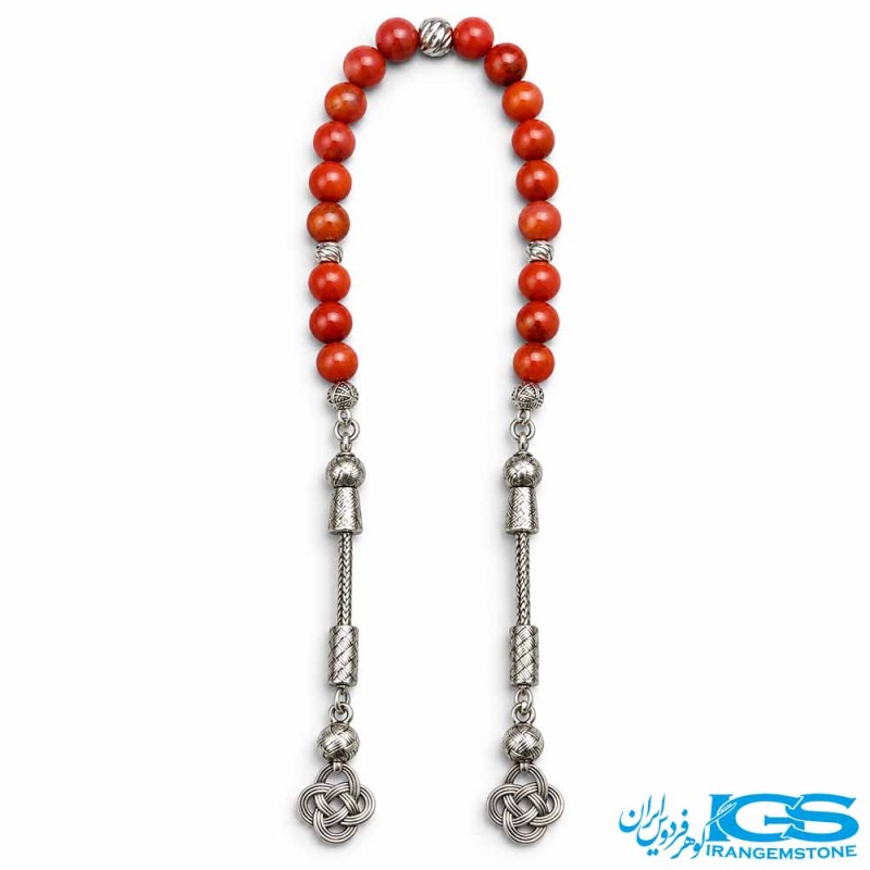 تسبیح زازا جاسپر قرمز مناسب هدیه و استفاده روزمره