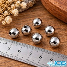 خرج کار توپ ساچمه استیل نقره‌ای سایز 8 | برای ساخت زیورآلات