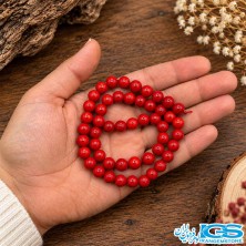 ریسه مرجان قرمز سایز ۷ میلی‌متر برای ساخت زیورآلات