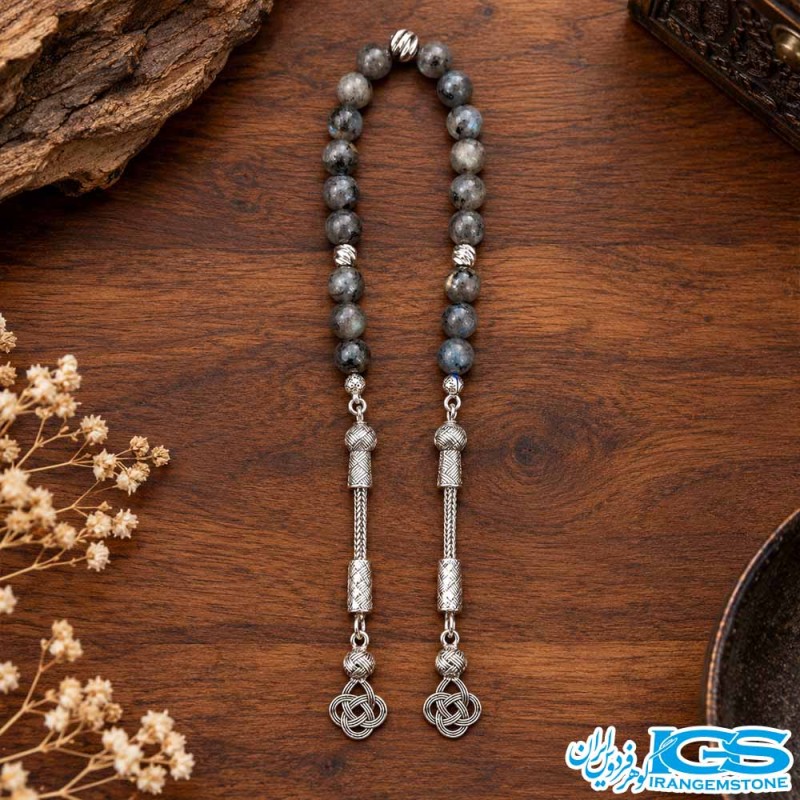 تسبیح سنگ لارویکیت مناسب ذکر روزانه و هدیه