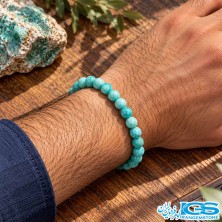 دستبند آمازونیت مردانه کشی گرید A