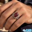 انگشتر عقیق رکاب برنج یمنی