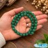 ریسه عقیق سبز سایز ۱۰ مناسب ساخت زیورآلات سنگی