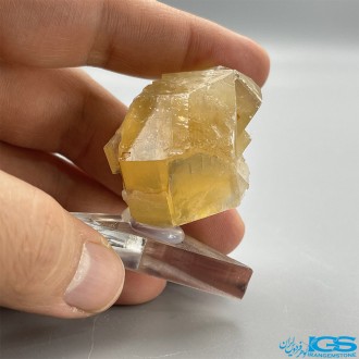 بلور سنگ کلکسیونی فلوریت زرد فلئوریت yellow fluorite