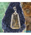 گردنبند سنگ روتیل طلایی کوارتز روتایل rutile quartz