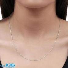 گردنبند زنجیر نقره مدل ونیزی 925 ایتالیا