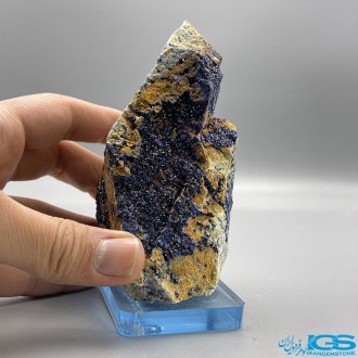 بلور دکوری کلکسیونی سنگ آزوریت تکه ایی از بهشت Azurite