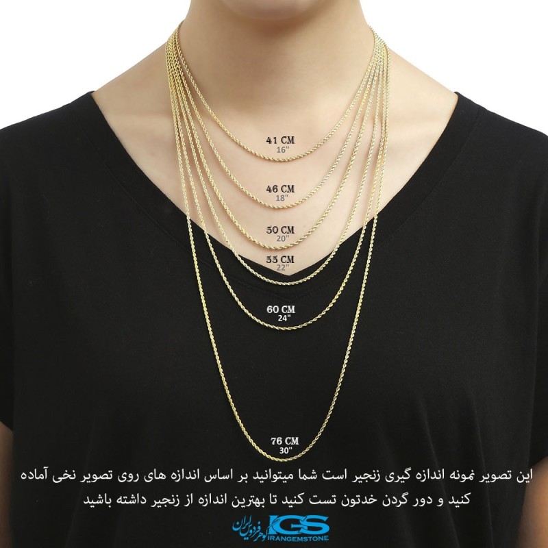 گردنبند زنجیر نقره مدل فلامینگو قلمدون تراش خورده 925 ترکیه