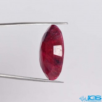 نگین یاقوت سرخ جواهر تراش اوال برمه oval ruby