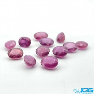 نگین یاقوت سرخ جواهر تراش اوال برمه oval ruby