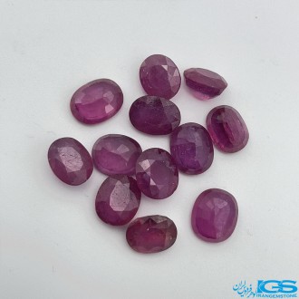 نگین یاقوت سرخ جواهر تراش اوال برمه oval ruby