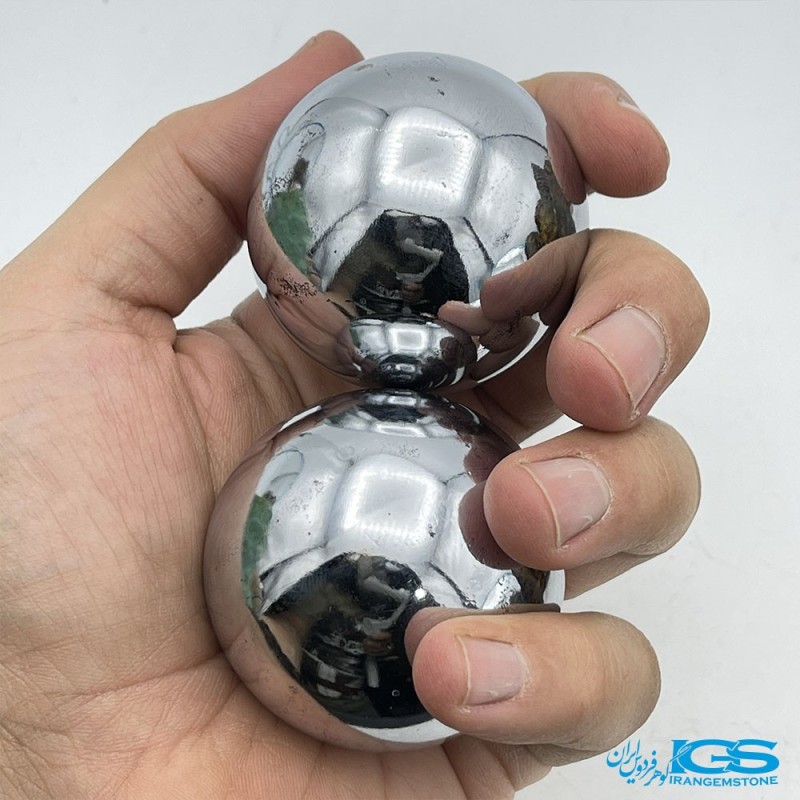 توپ های آرامش فنگ شویی یین یانگ نقره ای Yin Yang Health Balls