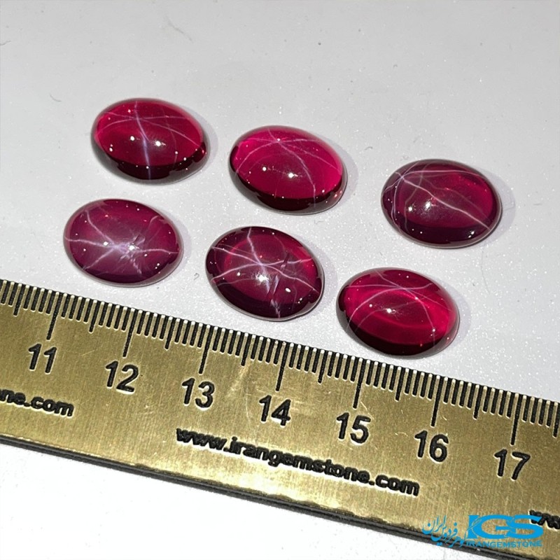 نگین یاقوت سرخ استار جواهر تراش هند star ruby