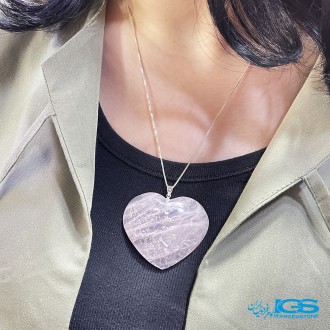 آویز سنگ رزکوارتز rose quartz