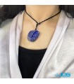 گردنبندسنگ لاجورد بابند مکرومه فری سایز افغانستان Lapis lazuli