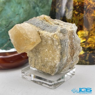 سنگ فلوریت زرد فلئوریت بلور کلکسیونی yellow fluorite