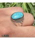 انگشتر فیروزه طبیعی نیشابور نقره رکاب دست ساز  TURQUOISE