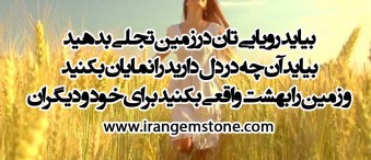 بیاید رویایی تان در زمین تجلی بدهید 